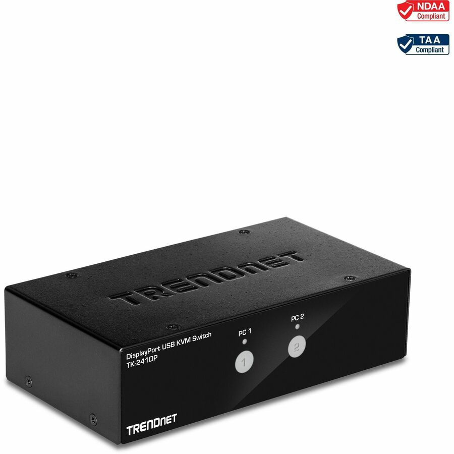TRENDnet 2-Port DisplayPort KVM Switch, DisplayPort 1.2 KVM, Connect and Co
