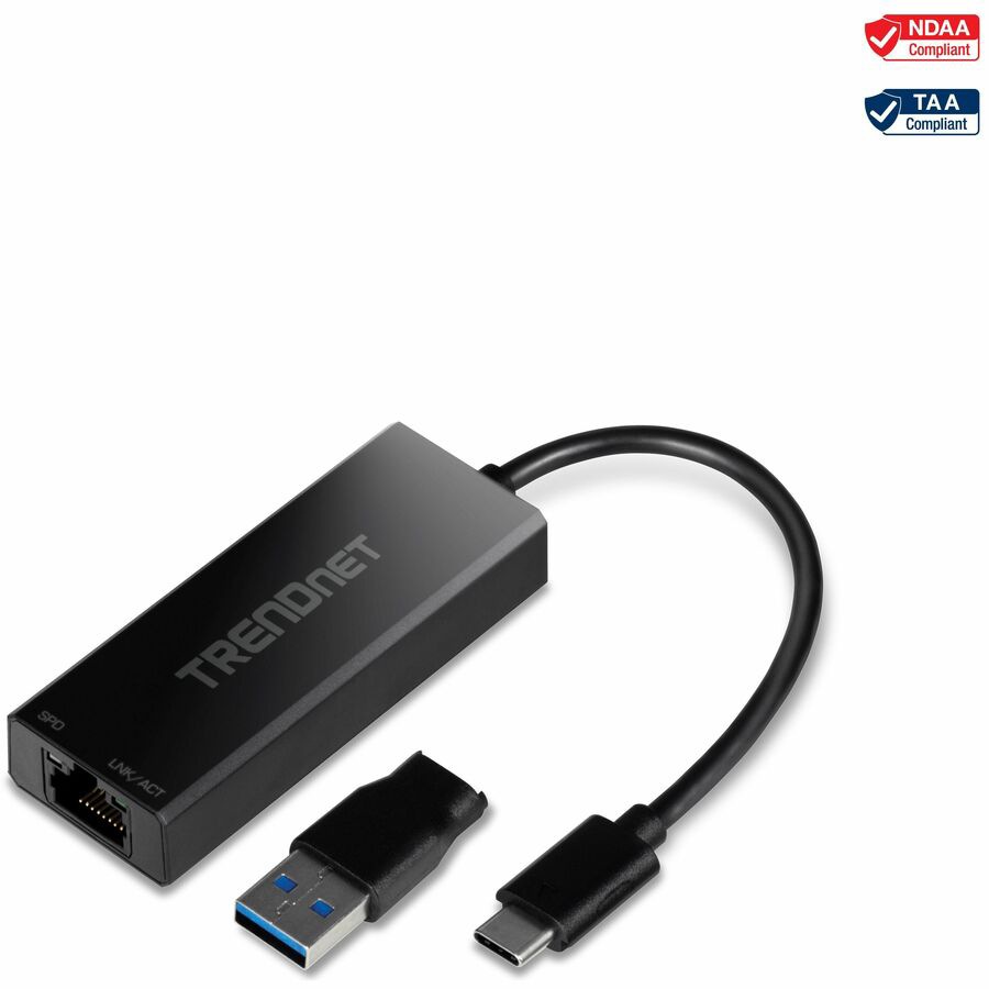 Thumbnail 5 of 20 for TRENDnet USB-C 3.1 To 2.5GBase-T Ethernet Adapter, IEEE 802.3bz 2.5GBASE-T Compliant, Supports Up to 2.5Gbps connection