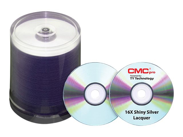 CMC Pro Shiny Silver Lacquer - DVD-R x 100 - 4.7 GB - storage media
