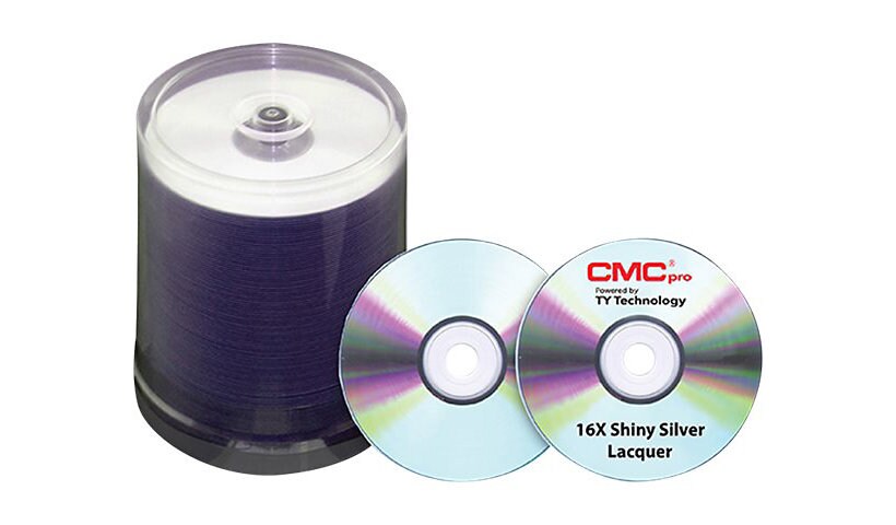 CMC Pro Shiny Silver Lacquer - DVD-R x 100 - 4.7 GB - storage media