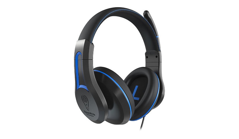 TWT Audio DURO TW220 - wired headset - USB plug - black and blue