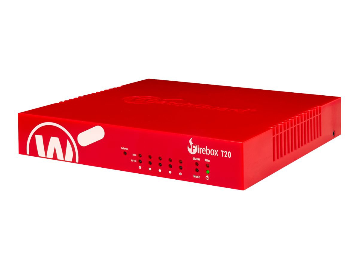 WatchGuard Firebox T20-W - security appliance - Wi-Fi 5 - with 1 year Total