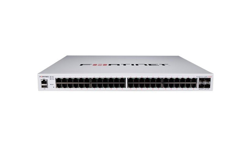 Fortinet FortiSwitch 448E - switch - 48 ports - managed - rack-mountable
