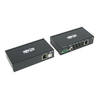 Tripp Lite USB over Cat5/6 Extender Kit 4-Port Industrial with ESD Protection - USB 2.0, 150 ft., Black, TAA - USB