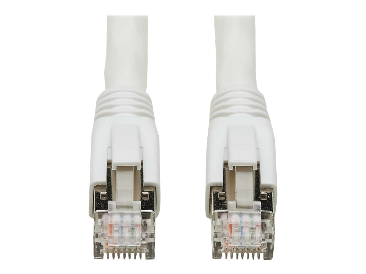 Cat 8 Ethernet Cable 15 Ft White Flat 40Gbps High Speed Shielded RJ45 LAN  Cable 