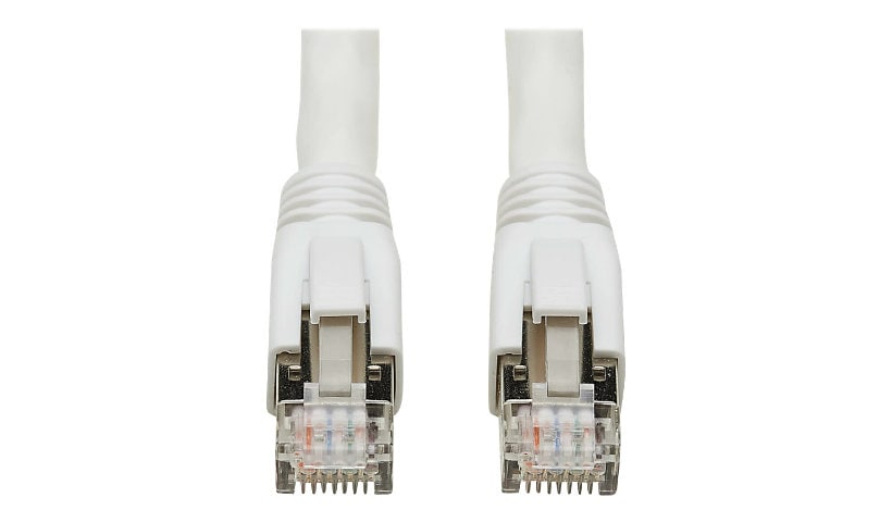 Tripp Lite Cat8 25G/40G-Certified Snagless Shielded S/FTP Network Ethernet Cable (RJ45 M/M), PoE, White, 9.14 m - patch
