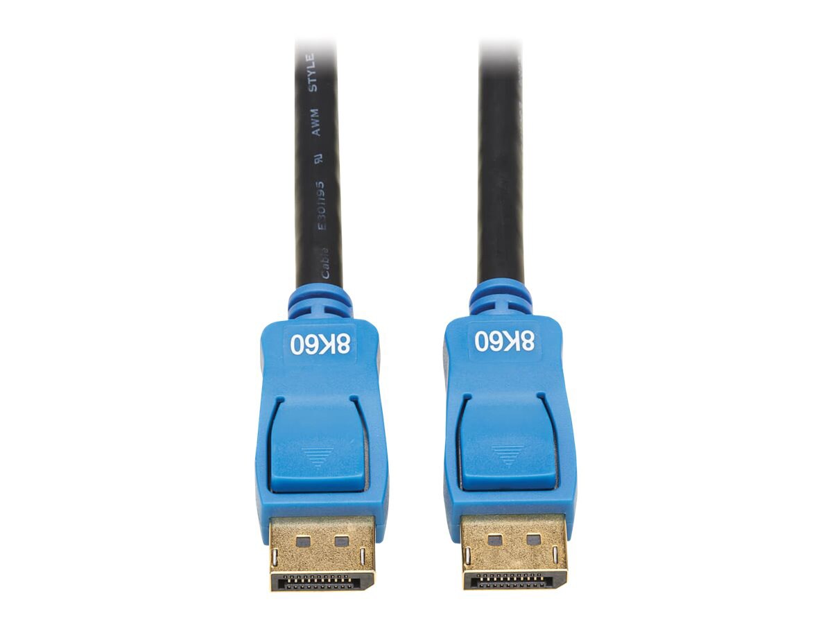 Tripp Lite DisplayPort 1.4 Cable Latching Connectors 8K 60Hz M/M Black 3ft