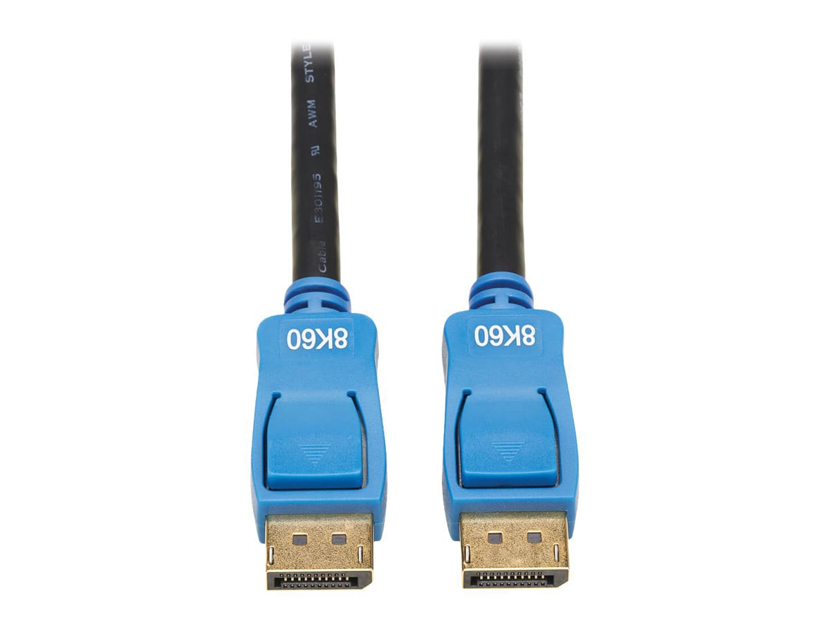 Tripp Lite DisplayPort 1.4 Cable Latching Connectors 8K 60Hz M/M Black 6ft