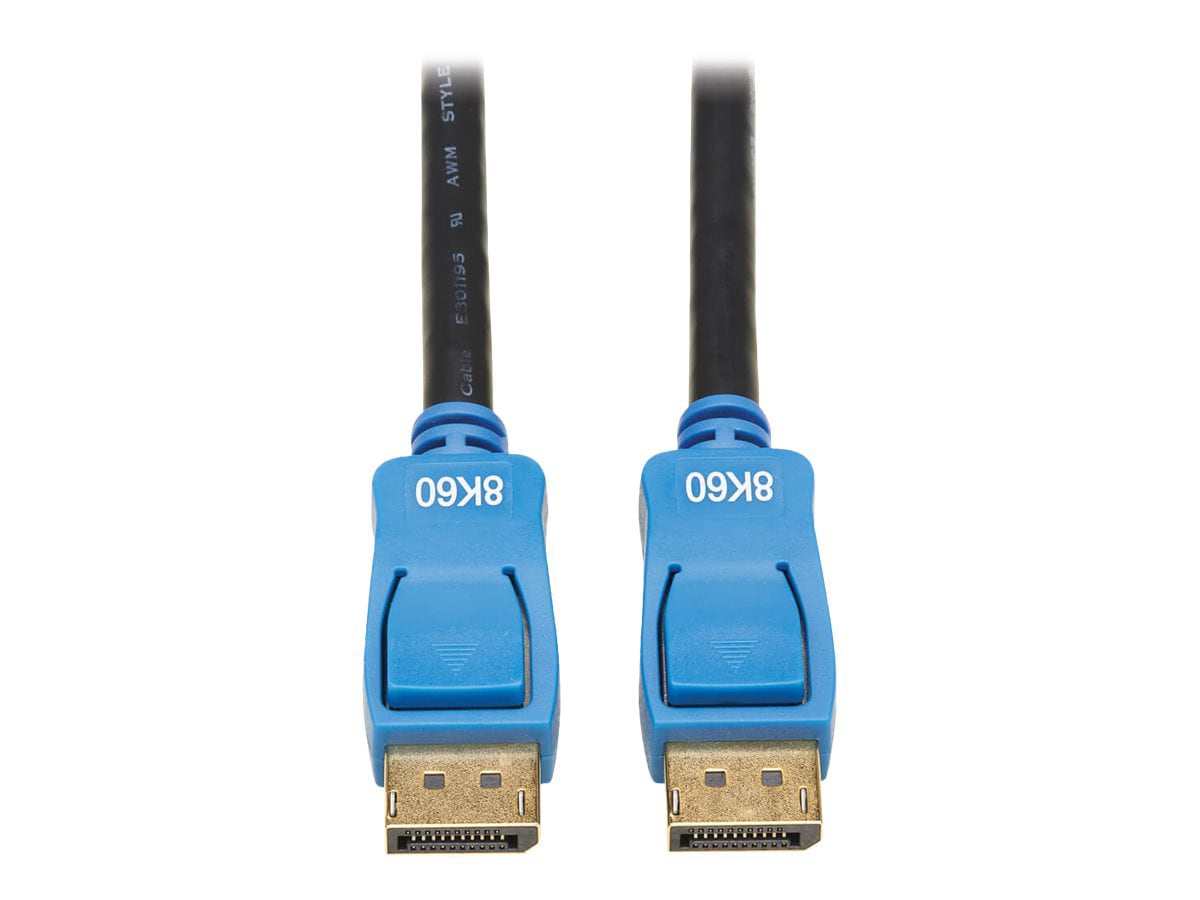 Tripp Lite DisplayPort 1.4 Cable Latching Connectors 8K 60Hz M/M Black 9ft