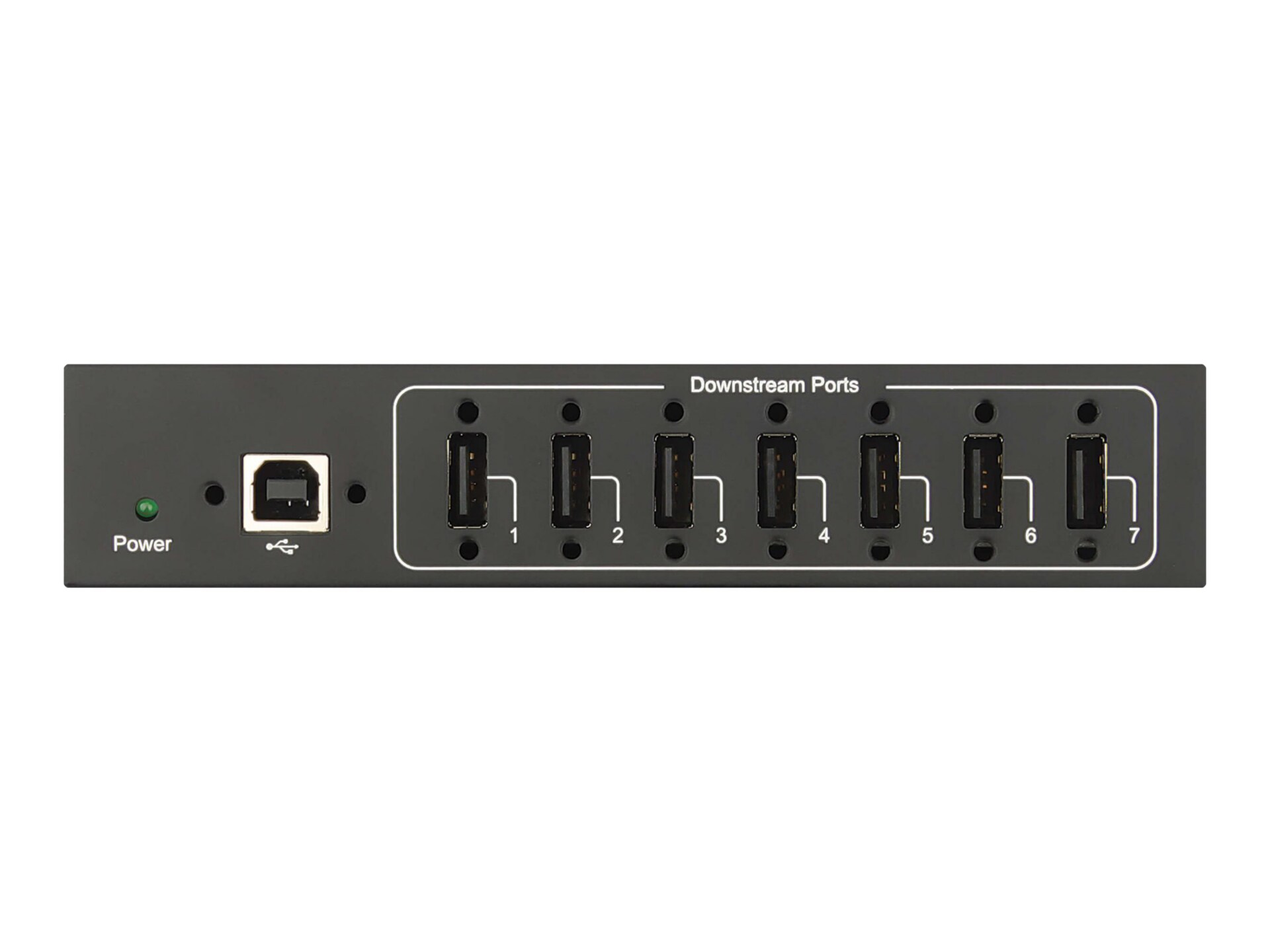 Eaton Tripp Lite Series 7-Port Industrial-Grade USB 2.0 Hub - 15 kV ESD Immunity, Metal Housing, Wall/DIN Mountable