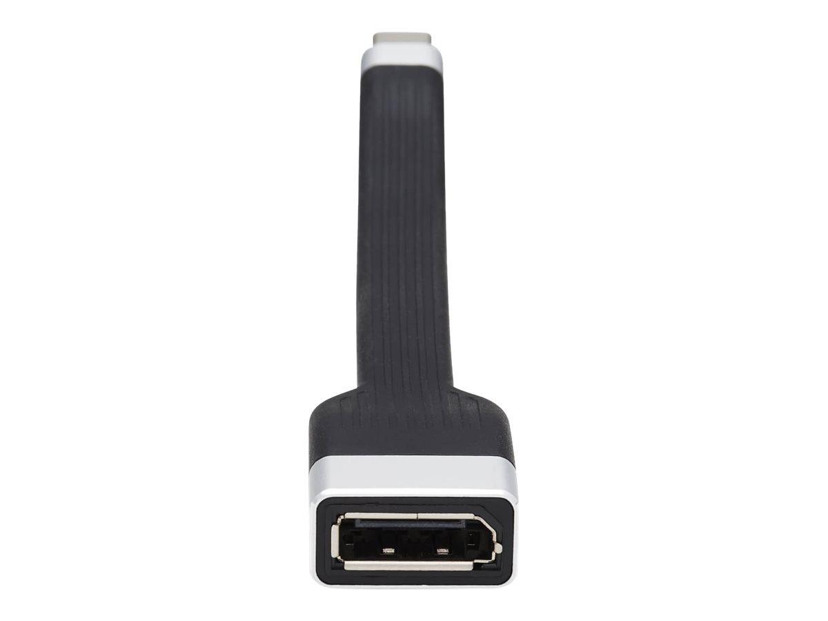 Tripp Lite USB C to DisplayPort Adapter Cable Flat 4K 60Hz M/F Black 5in