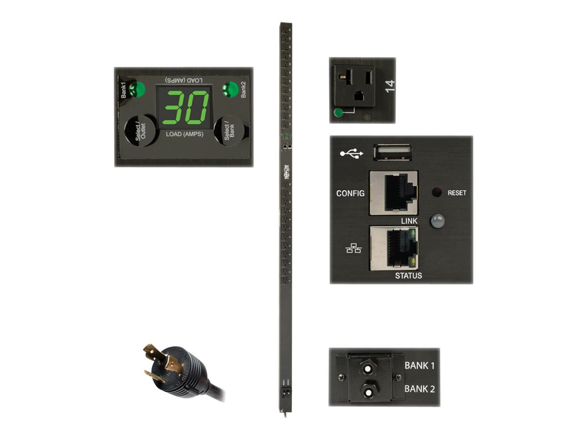 Tripp Lite PDU Monitored Per Outlet 24 5-15/20R 30A 2.9kW LX Platform 0U - power distribution unit - 2.9 kW - TAA