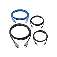 Tripp Lite HDMI KVM Cable Kit for Tripp Lite B005-HUA2-K and B005-HUA4 KVM, 4K HDMI, USB 3.1 Gen 1, 3.5 mm, 10 ft. -