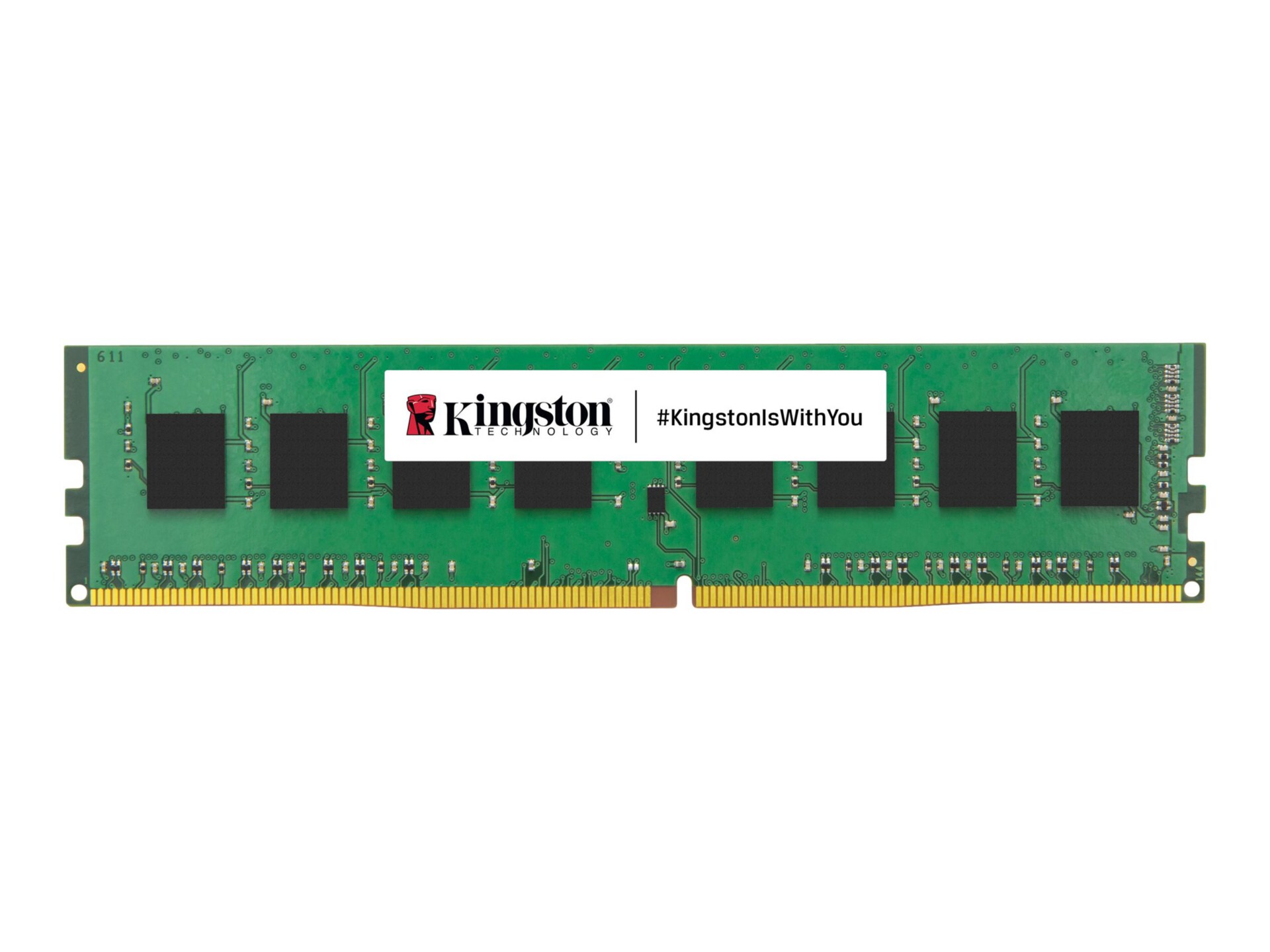 Kingston ValueRAM - DDR4 - module - 8 GB - DIMM 288-pin - 1600 MHz / PC4-25600 - unbuffered