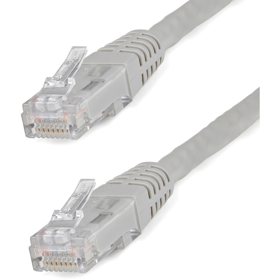 StarTech.com 10ft Gray CAT6 Ethernet Cable - Molded CAT6 Patch Cord - PoE++