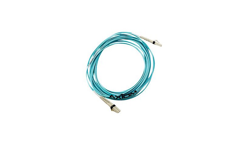 Axiom LC-SC Multimode Duplex OM3 50/125 Fiber Optic Cable - 3m - Aqua - network cable - 3 m