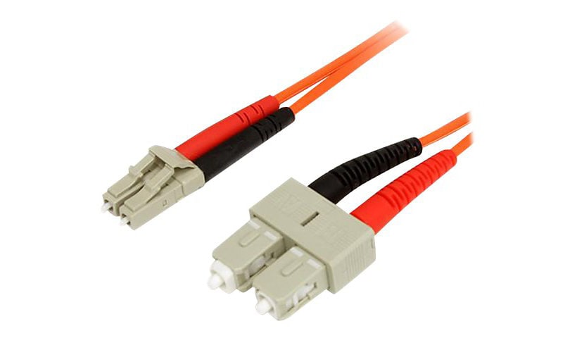 StarTech.com 1m Fiber Optic Cable - Multimode Duplex 62,5/125 - LSZH - LC/SC - OM1 - LC to SC Fiber Patch Cable