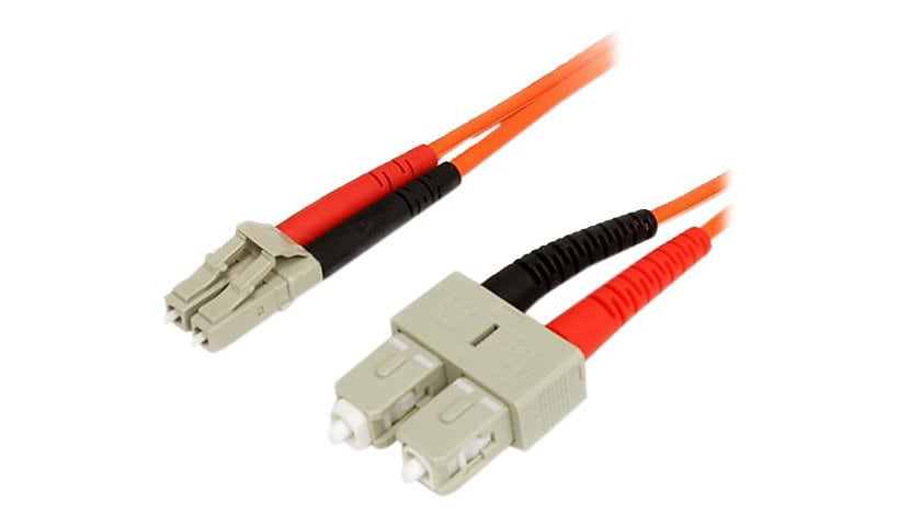 StarTech.com 3m Fiber Optic Cable - Multimode Duplex 62,5/125 - LSZH - LC/SC - OM1 - LC to SC Fiber Patch Cable