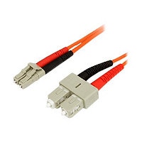 StarTech.com 3m Fiber Optic Cable - Multimode Duplex 62,5/125 - LSZH - LC/SC - OM1 - LC to SC Fiber Patch Cable