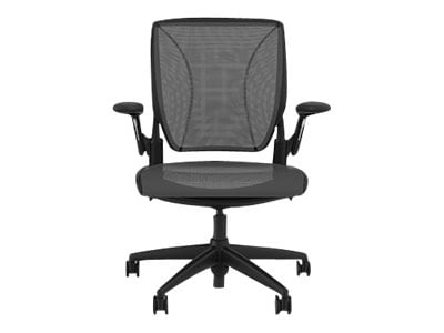 Humanscale World One - chair - black trim, black frame