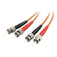 StarTech.com 1m Fiber Optic Cable - Multimode Duplex 62,5/125 - LSZH - ST/ST - OM1 - ST to ST Fiber Patch Cable