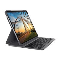 Logitech Slim Folio Pro for iPad Pro 11-inch (1st, 2nd, 3rd and 4th gen) - clavier et étui - graphite