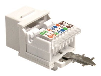 StarTech.com Cat5e Modular Keystone Jack White - Tool-Less - keystone jack