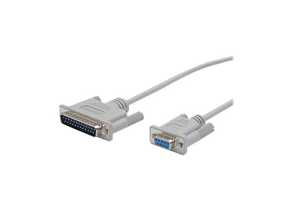 StarTech.com 10 ft DB25 to DB9 Serial Modem Cable - M/F - serial cable - 3 m