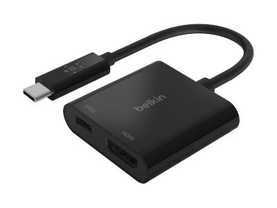 Belkin USB-C to HDMI + USB-C Charge Adapter - 60W PD - 4k 60Hz - Black
