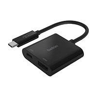 Belkin USB-C to HDMI + USB-C Charge Adapter - 60W PD - 4k 60Hz - Black