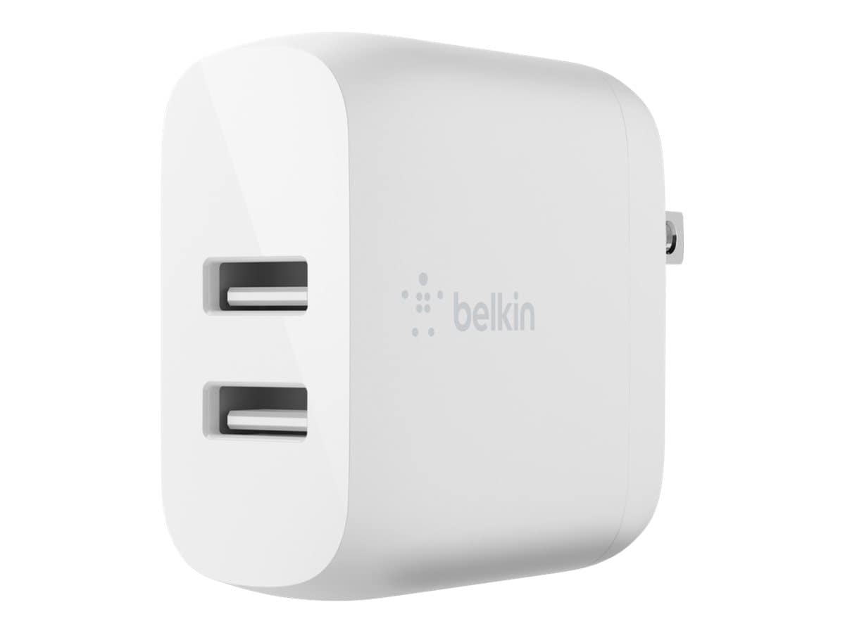 Belkin BoostCharge Dual USB-A Wall Charger 24 Watt - Power Adapter