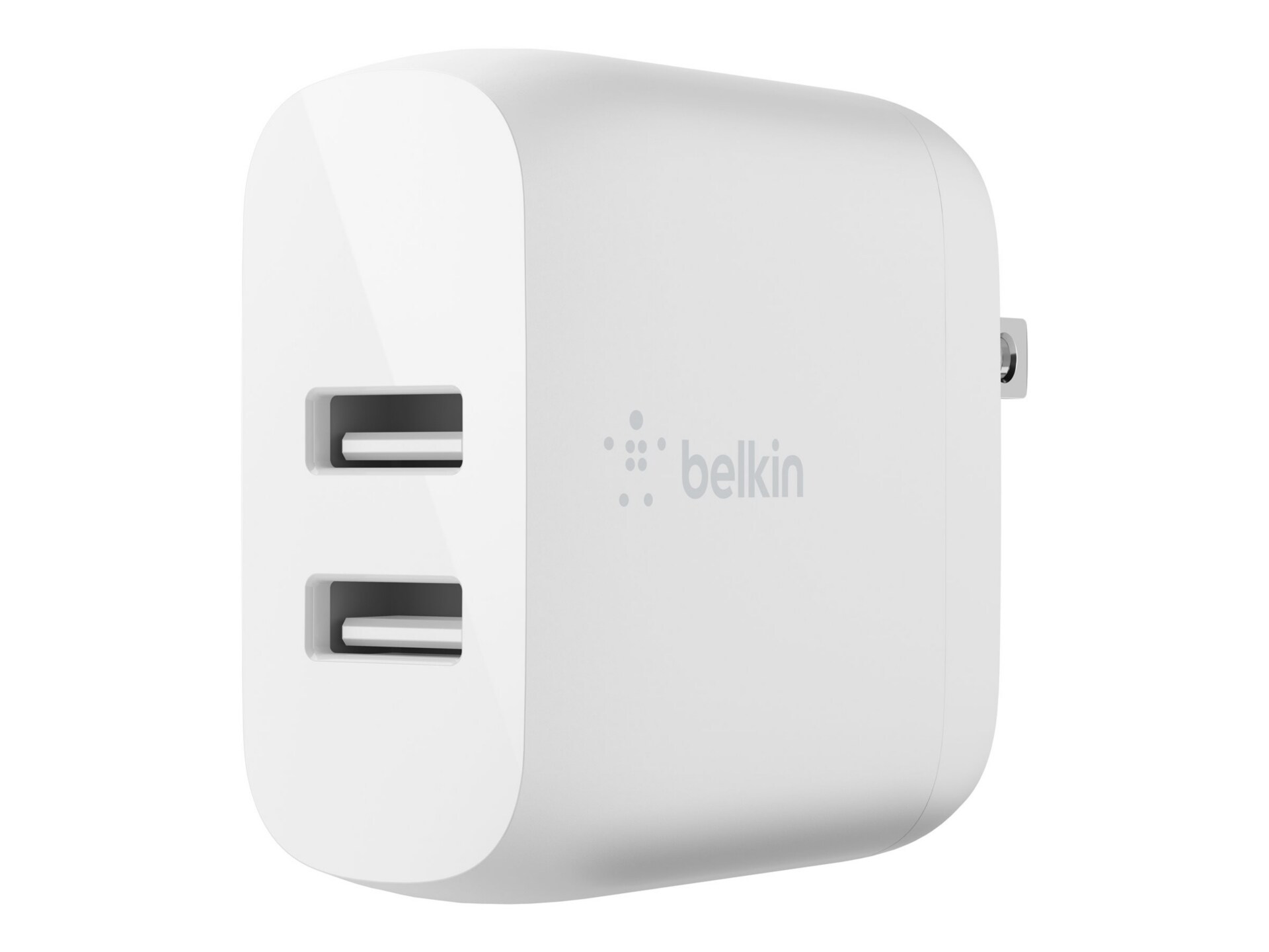 Belkin BoostCharge Dual USB-A Wall Charger 24 Watt + Lightning to USB-A Cable - Power Adapter