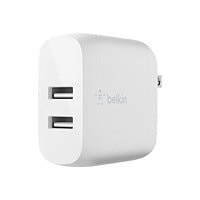 Belkin BoostCharge Dual USB-A Wall Charger 24 Watt + Lightning to USB-A Cable - Power Adapter