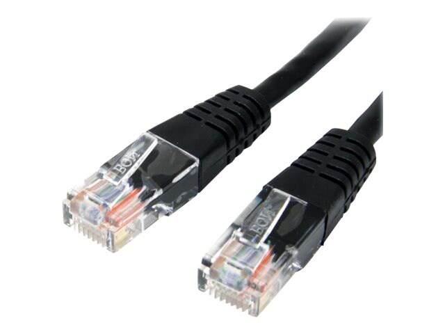 StarTech.com 1 ft Black Molded Cat5e UTP Patch Cable