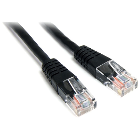 StarTech.com 1ft Black CAT5e Cable - Gigabit Ethernet Cable - Molded CAT5e