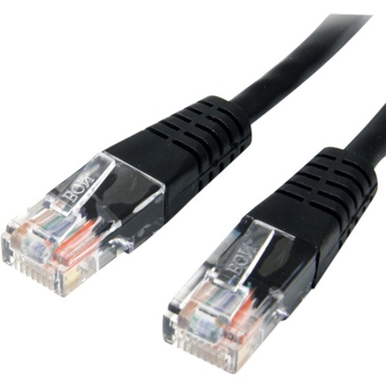 StarTech.com 10ft Black CAT5e Cable - Gigabit Ethernet Cable - Molded CAT5e