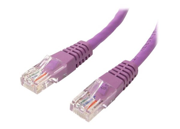 StarTech.com 10 ft Purple Cat5e / Cat 5 Molded Patch Cable 10ft