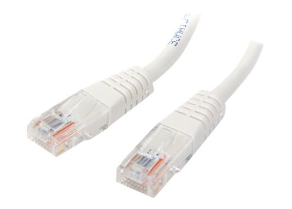 StarTech.com 100 ft White  Cat5e / Cat 5 Molded Patch Cable 100ft