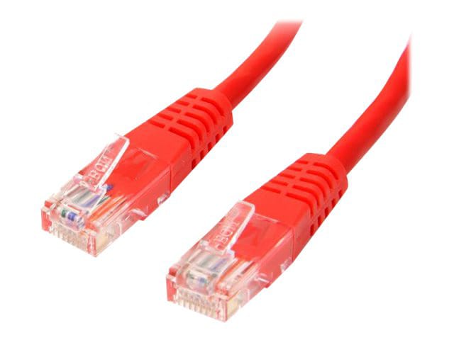 StarTech.com Cat5e Ethernet Cable 15 ft Red - Cat 5e Molded Patch Cable