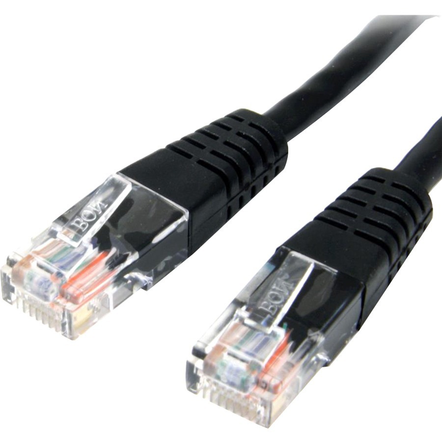 StarTech.com 25ft Black CAT5e Cable - Gigabit Ethernet Cable - Molded CAT5e