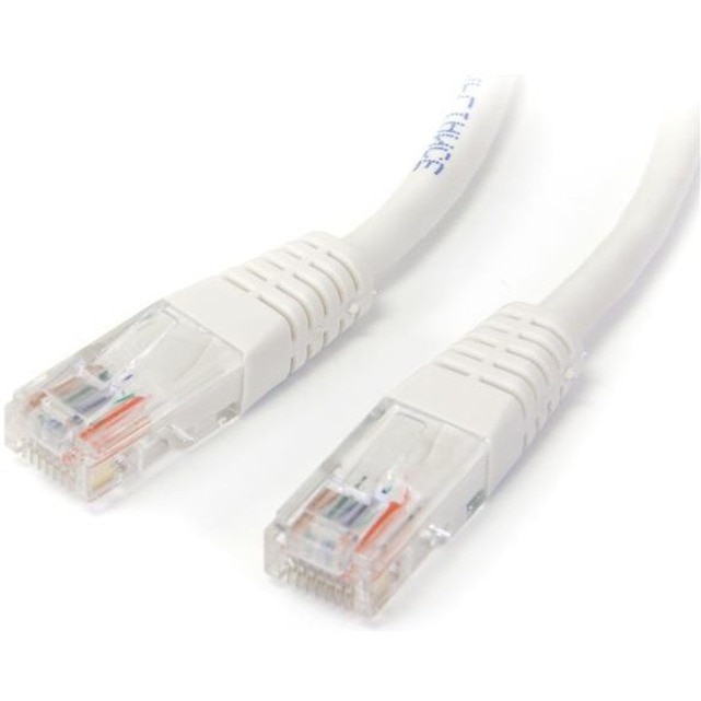 StarTech.com 25ft White CAT5e Cable - Gigabit Ethernet Cable - Molded CAT5e