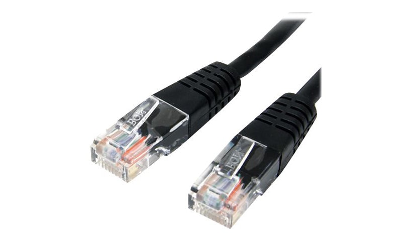 StarTech.com 3 ft Black Molded Cat5e UTP Patch Cable