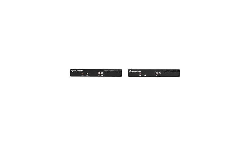 Black Box KVX Series KVM Extender over Fiber - 4K, Single-Head, DisplayPort, USB 2.0 Hub, Serial, Audio, Local Video -