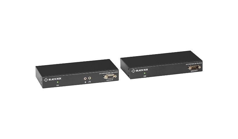 Black Box KVX Series KVM Extender over Fiber - Single-Head, DVI-I, USB 2.0, Serial, Audio, Local Video - transmitter and