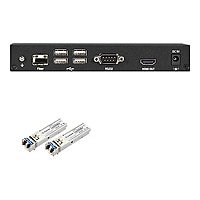 Black Box KVX Series KVM Extender over Fiber - 4K, Single-Head, HDMI, USB 2.0, Serial, Audio, Local Video - transmitter