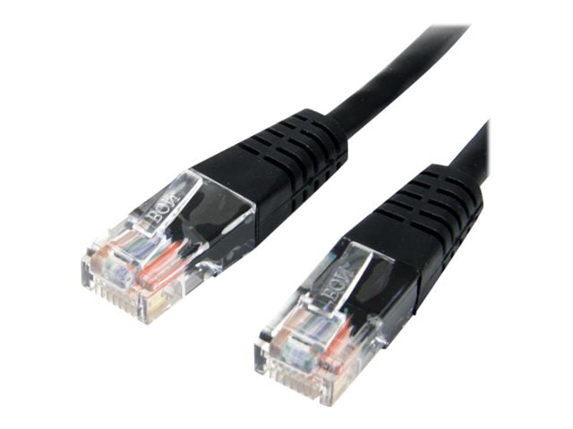 StarTech.com Cat5e Ethernet Cable 6 ft Black - Cat 5e Molded Patch Cable