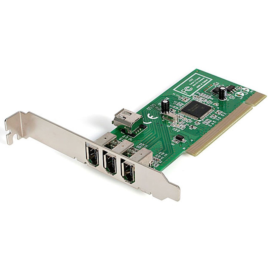 StarTech.com 4 port PCI 1394a FireWire Adapter Card - 3 External 1 Internal FireWire PCI Card , TAA