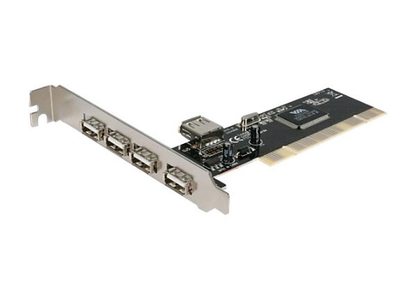 StarTech.com 5 Port PCI High Speed USB 2.0 Adapter Card - USB adapter - 5 ports