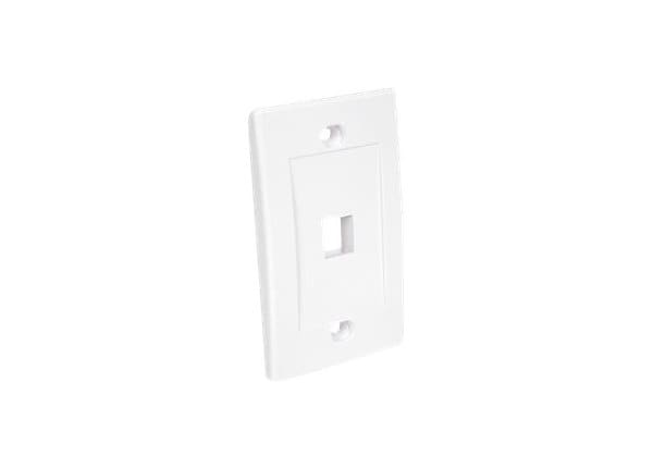 StarTech.com Single Outlet RJ45 Universal Wall Plate - White - faceplate