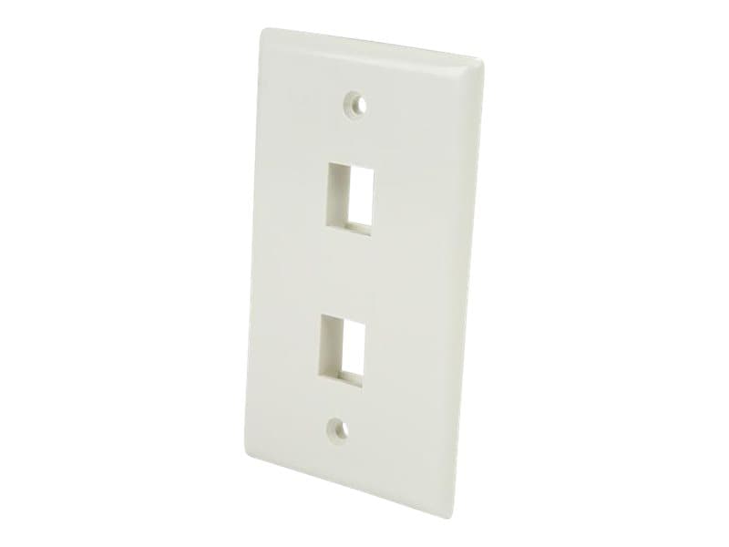 StarTech.com Dual Outlet RJ45 Universal Wall Plate White